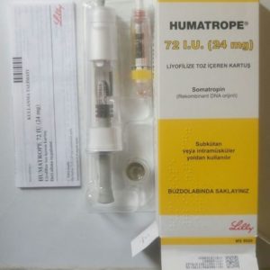 HUMATROPE 72IU (24MG) Brand: Lilly Active substance: Somatropin Strength: 24mg (72IU) Packaging: One pre-filled pen 24mg (72iu) box