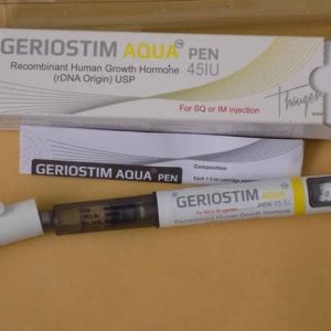 GERIOSTIM AQUA PEN 45IU Brand: Thaiger Pharma Active substance: Somatropin Strength: 45iu Packaging: One pre-filled pen 45iu pack