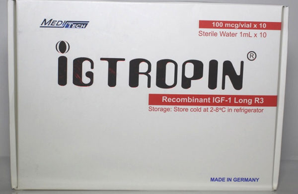 IGTROPIN (IGF-1 LONG R3) 100MCG Brand: Meditech Strength: 100mcg Packaging: 100mcg x 10 Vials box